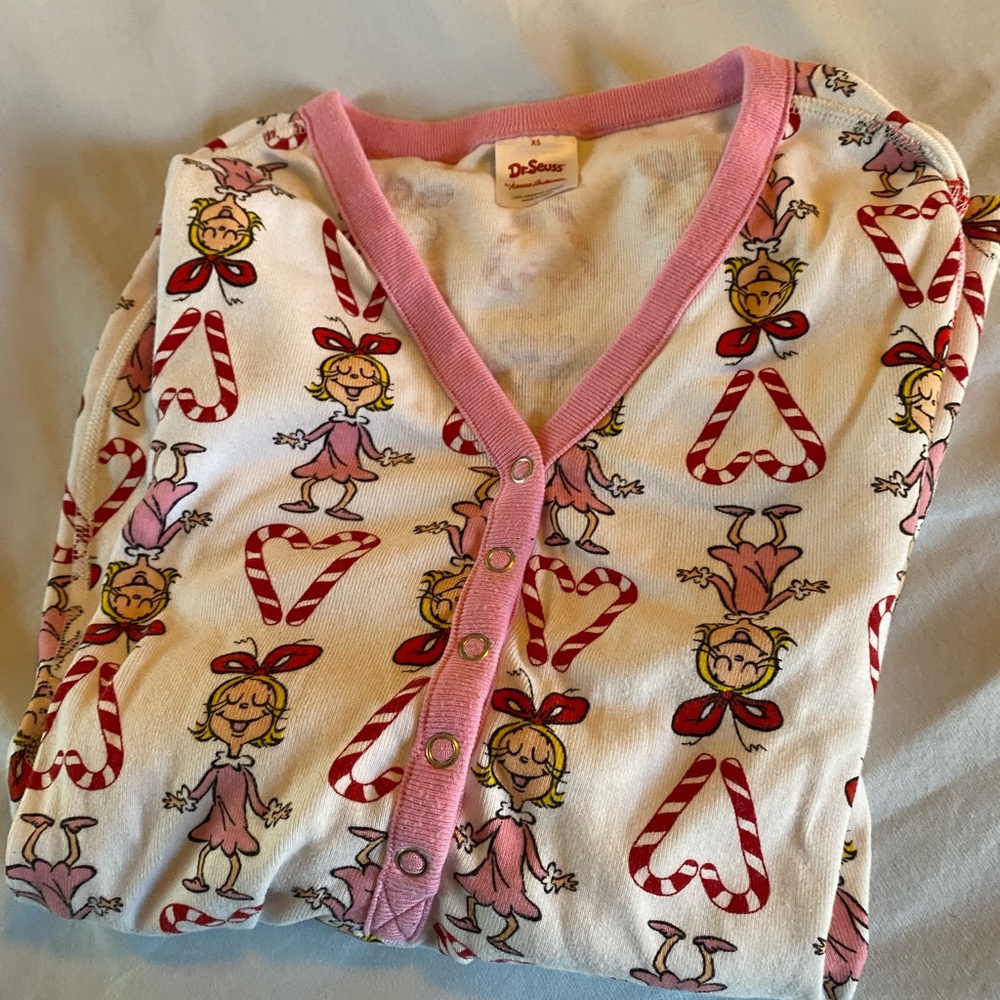 Hanna Andersson Grinch Christmas Pajama Top, Women’s XS
